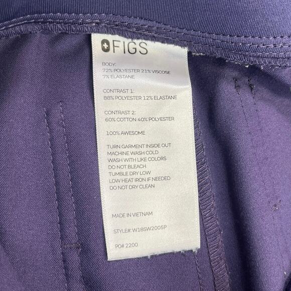 Figs Scrub Set Purple Shadow Zamora Jogger Pants XSP Catarina Top XXS - Picture 7 of 16